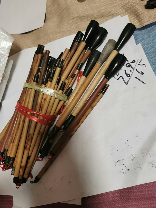 70年代库存毛笔杆安上能用 做烟袋杆用也挺...