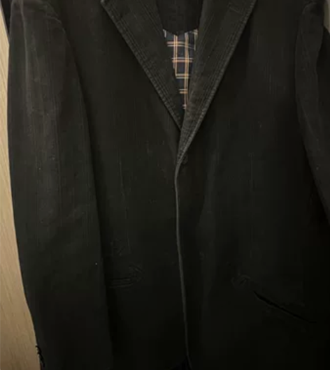 bosilila男西装外套，类似灯芯绒料子...
