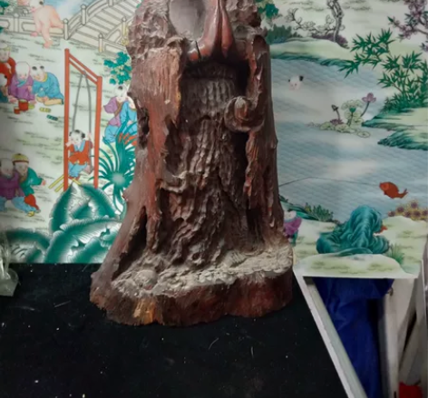 手工雕刻 木雕观音摆件 品相如图 实物拍摄...