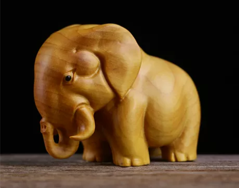 ?黄杨木，御金品黄杨木 木雕，河马加大象，...