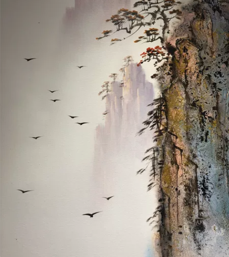 纯手绘油画玄关装饰画 画芯材质:油画布 图...