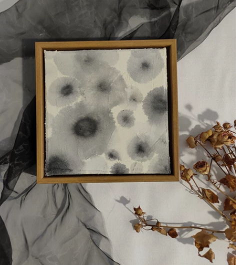 【原创】水墨肌理画《墨息》 当人单纯、觉醒...