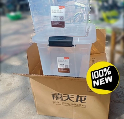 全新处理45个禧天龙透明收纳箱加厚大号塑料...