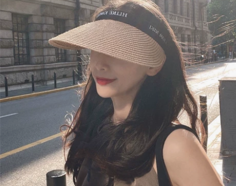 夏日必备 空顶帽子女夏季沙滩防晒遮阳发箍太...