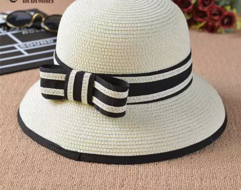 帽子女春夏秋时尚沙滩太阳帽渔夫盆帽防晒遮阳...