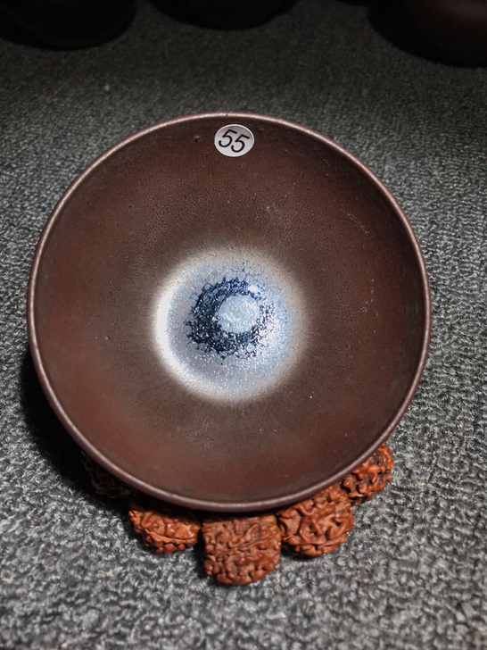 精品缪星堂柴烧磨底建盏高温官帽盏主人杯