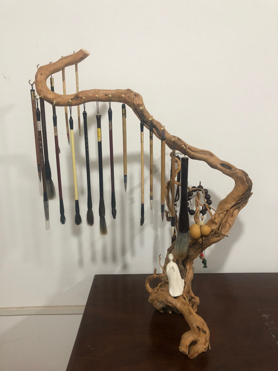 毛笔架，笔架，挂笔架，杜鹃根笔架，挂架， ...