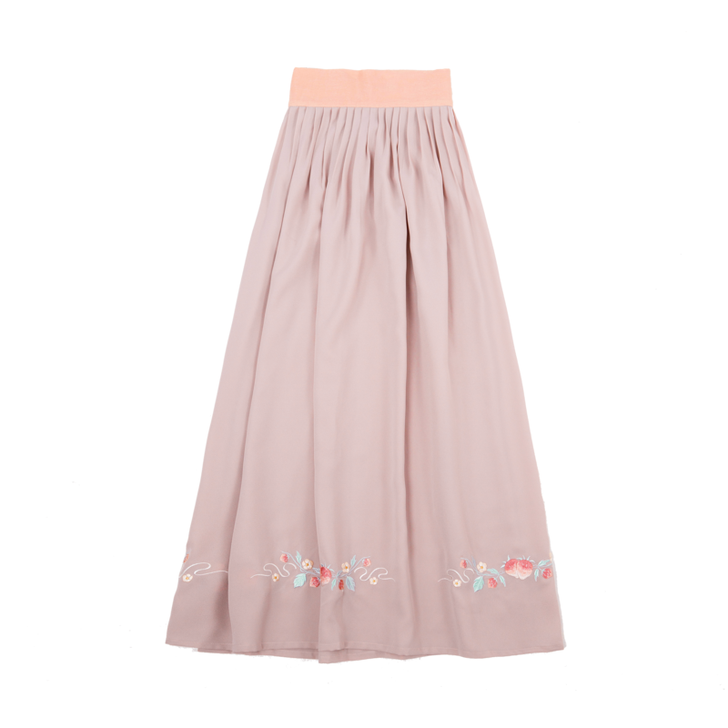 汉尚华莲传统汉服女夏季绣花半臂褶裙传统汉服...