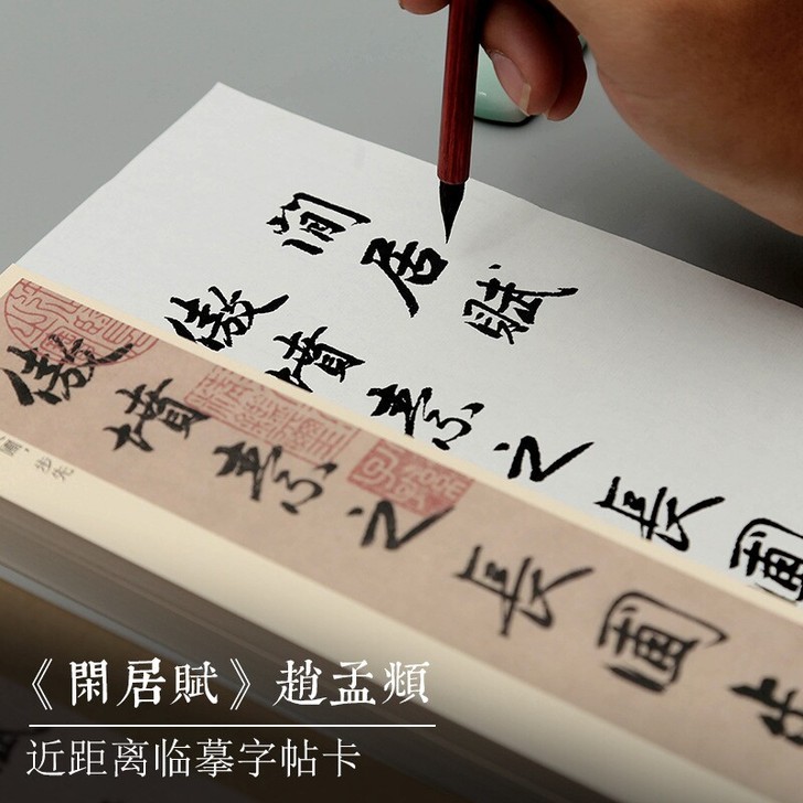 学书法赵孟頫闲居赋近距离字帖卡