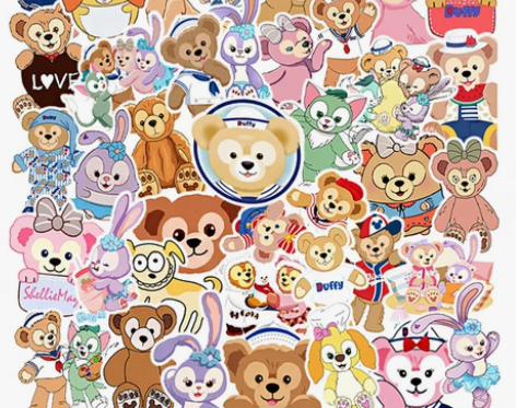 50张卡通迪士尼动画达菲熊可爱小熊棕熊动物...