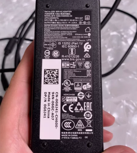 戴尔（DELL）小口充电器原装电脑线笔记本...