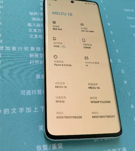 自用 魅族18 踏雪 白色 12+256 ...