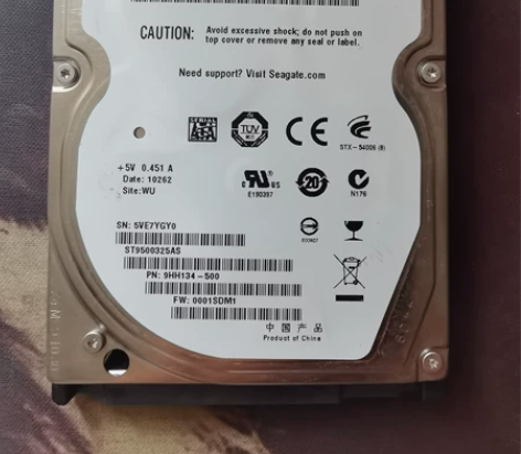 个人用笔记本硬盘一块，500G，完美无修，...
