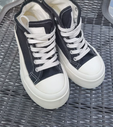 35码厚底小码鞋帆布鞋 厚底鞋 89新，如...