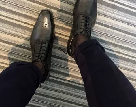 英伦布洛克雕花男鞋方头意大利手工商务正装真...