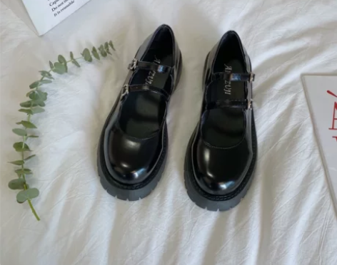 ?小皮鞋女夏季薄款日系jk制服鞋厚底赫本玛...