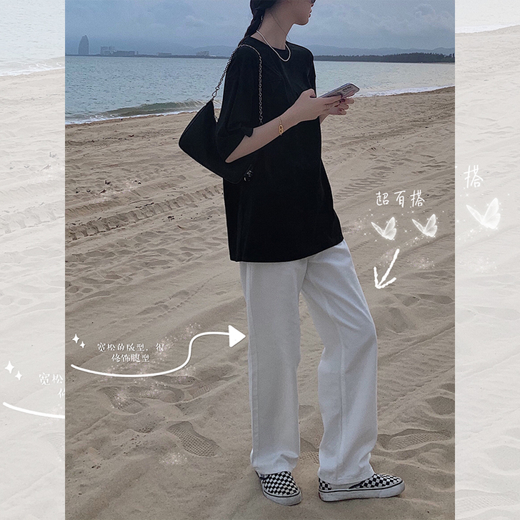范智乔 休闲裤白色s