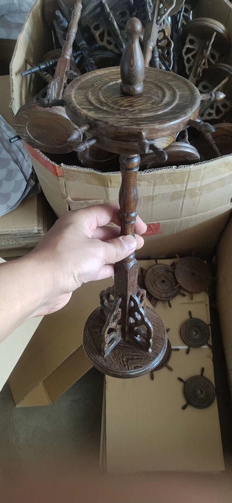 鸡翅木黑檀木圆形毛笔架，笔架挂，可挂13挂笔