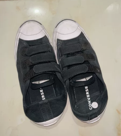 匡威笑脸板鞋 34码正品无疑50包邮成色如图