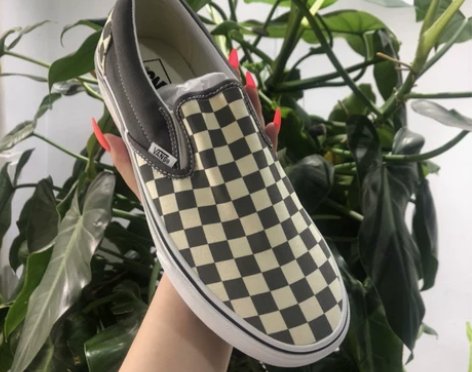 vans专柜断码鞋 棋盘格一脚蹬   鞋侧...