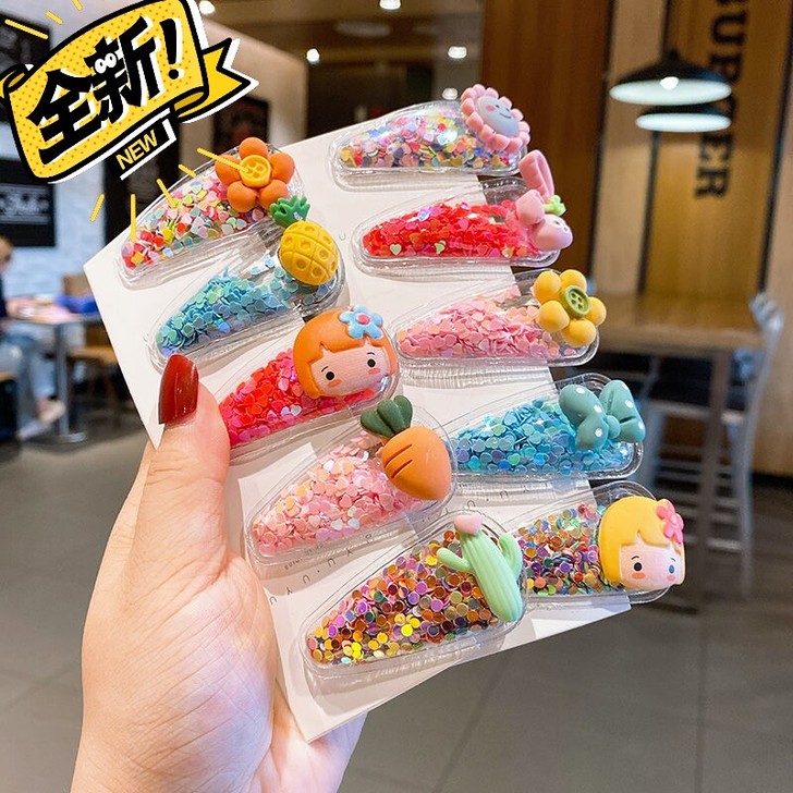 【10个9.9包邮】儿童流沙发卡可爱女童宝...