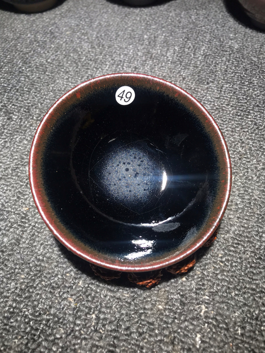 精品龙窑柴烧磨底建盏乌金敛口盏主人杯