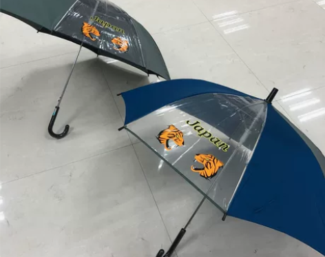 全新 日本 男孩55cm透明卡通图案雨伞蓝...