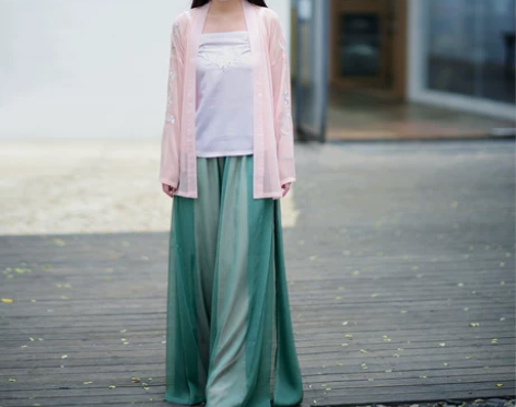 [如梦霓裳]汉服夏装女褙子对襟襦裙[倚阑人...