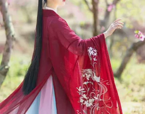 如梦霓裳汉服女装花神系列大袖衫丁香刺绣花日...