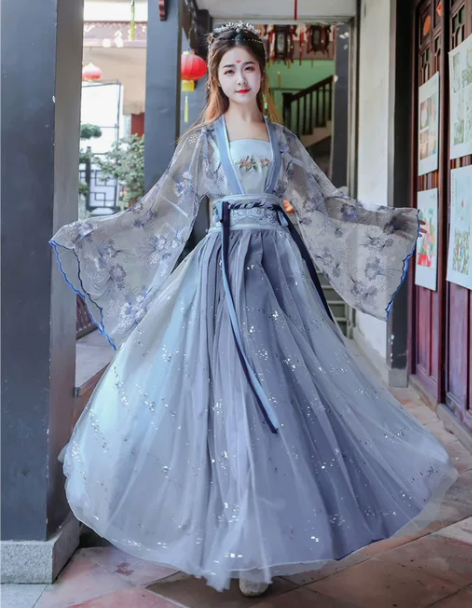 汉服女款仙气学生飘逸古风飘逸成人齐胸齐腰襦裙