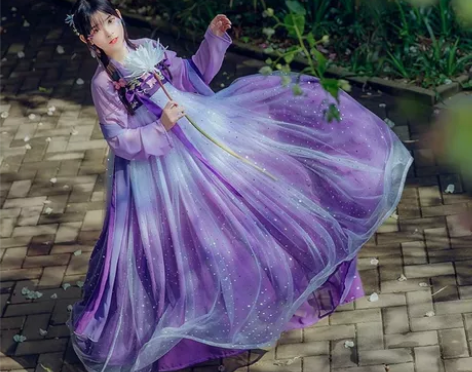 千韵岗汉服 m码 紫色蓝色都有。 蓝色全新...