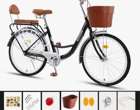 自行车女式成年轻便大人普通淑女通勤车男女学...