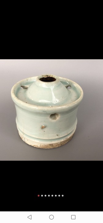 明清德化青瓷油灯,色如湖田影青,温文而雅,...