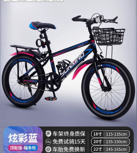 儿童山地自行车新款中大童单车20寸10岁脚...