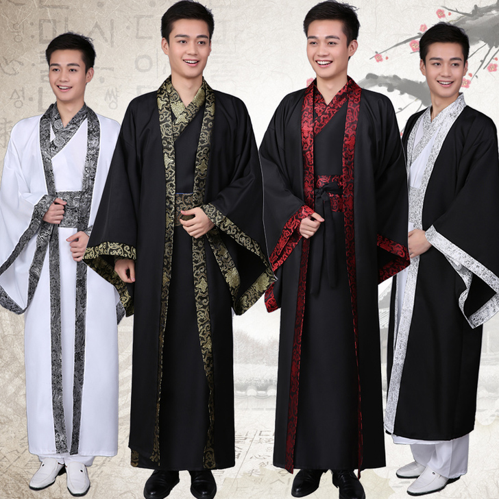 古装 男汉服 书生直裾大氅唐装秦朝春秋战国...