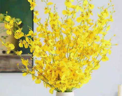 跳舞兰仿真花插花绢花装饰干花客厅摆件花艺 ...