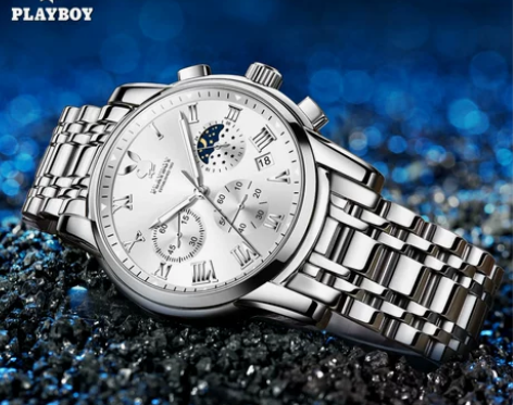 正品花花公子新款绿水鬼手表男女士石英学生防...