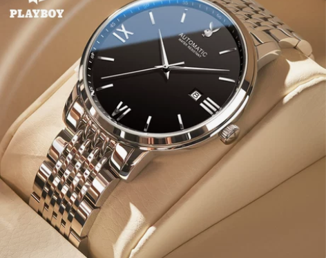 花花公子男士手表男机械表男款全自动正品名商...