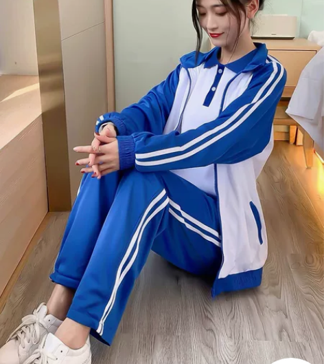 （乖乖猫学生校服）蓝白校服套装高中生初中运...