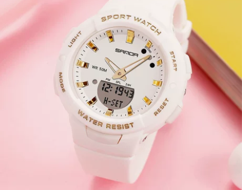 三达手表 电子女生初高中学生ins风韩版小...