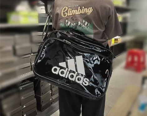 Adidas阿迪达斯背包漆皮大包cx404...