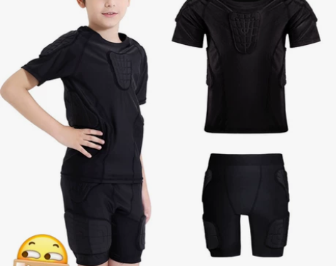 跨境儿童蜂窝棒球防撞服护具滑雪骑行护具橄榄...