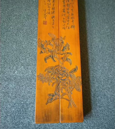 旧藏，晚清老红木镇纸一对，红木貼簧名贵高雅...