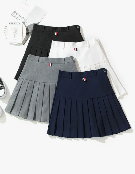 百褶裙 百褶裙短裙韩国代购tb女秋冬高腰a...