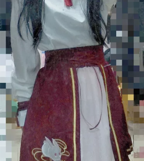 汉服 红色 短裙 夏款寄明月 S##amp...