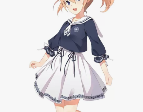 【出】漫踪五线谱音符学院风女连衣裙水手服套...
