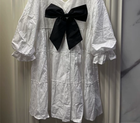 全新 可爱风 纯棉连衣裙 蝴蝶结 质量超好...