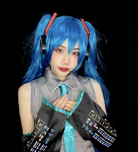 初音未来cos服全套（衣服裙子袖套耳机发饰...