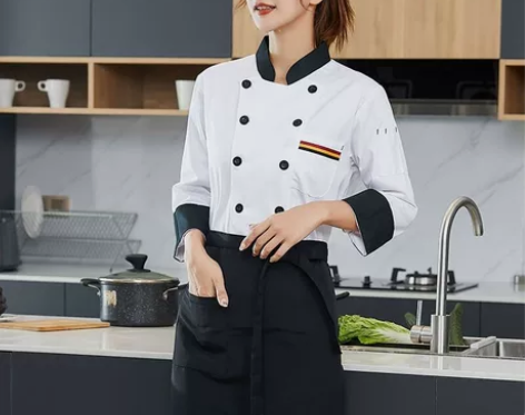 全新厨师服长袖高档秋冬中国风工作服烘焙西餐...