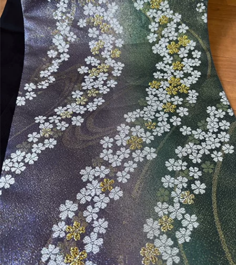 kiya喜屋樱花流水小金通袋带 材质：正绢...